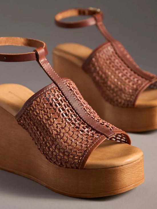 Anthropologie Shoes - Anthropologie Woven Leather Platform Sandals
